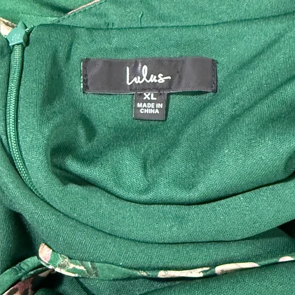 Lulu's Still the One Emerald Green Floral Print Satin Maxi Dress - Picture 10 of 16